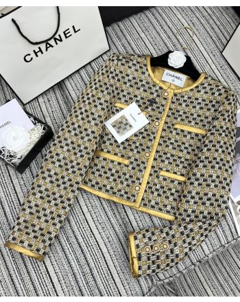 Chanel Women's Tweed Jacket Yellow