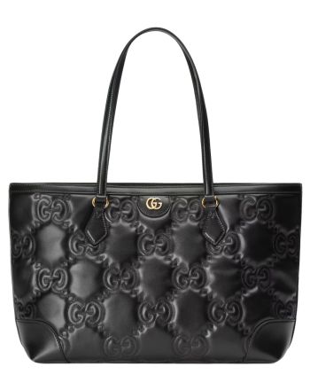 Gucci GG Matelasse Leather Medium Tote 631685 Black